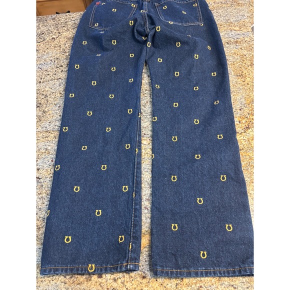 BDG Womens Cowboy Jeans Dark Wash Horseshoe Embroidered Straight Leg 27 - Picture 9 of 9